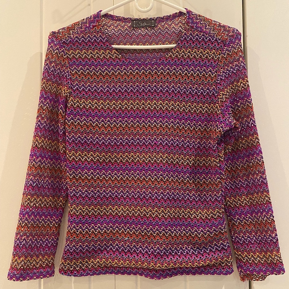 Stella chevron-patterned top